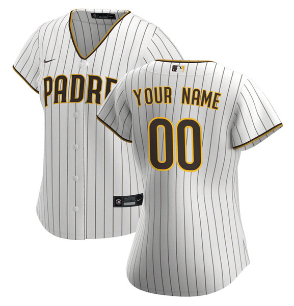 Women's San Diego Padres ACTIVE PLAYER Custom White Stitched Jersey